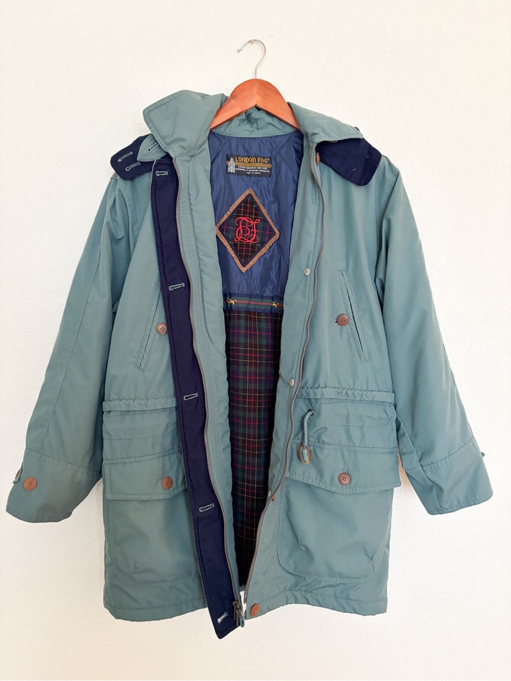 Vintage London Fog utility/field jacket with a gorgeous tartan plaid lining